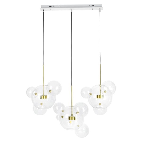 Lampa wisząca CAPRI LINE 3 złota - 180 LED, aluminium, szkło